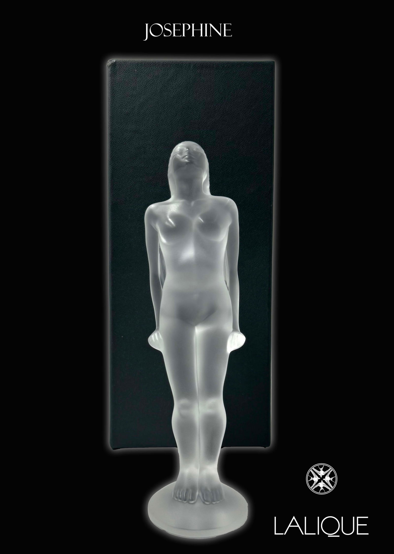 Josephine, A Vintage LALIQUE Frosted Crystal Figurine, Signed, Boxed (1 of 7)