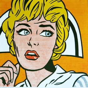 Nurse, A Vintage Roy Lichtenstein Exibition Poster Print