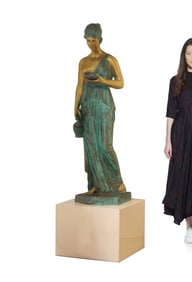 A Large Nude Lady Resin Statue