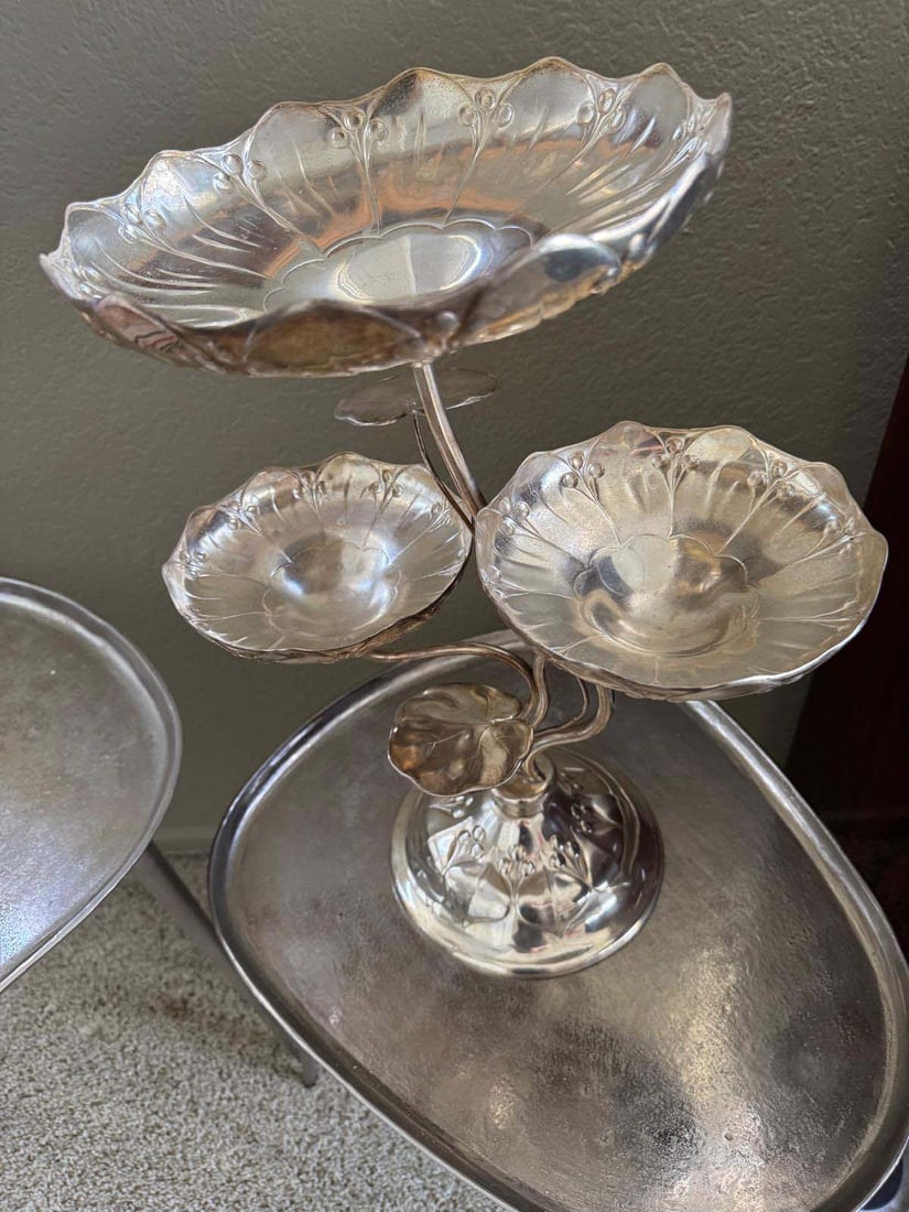 A Silver-Plate Epergne Centerpiece - 3