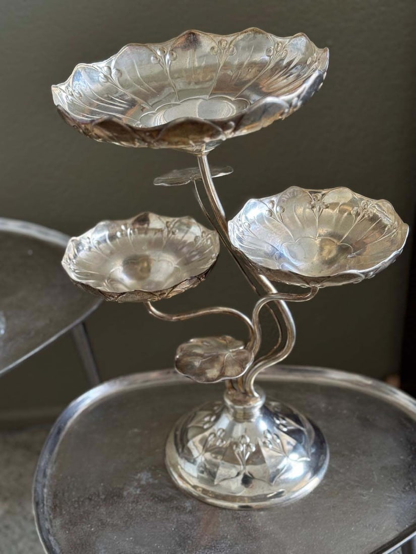 A Silver-Plate Epergne Centerpiece - 7
