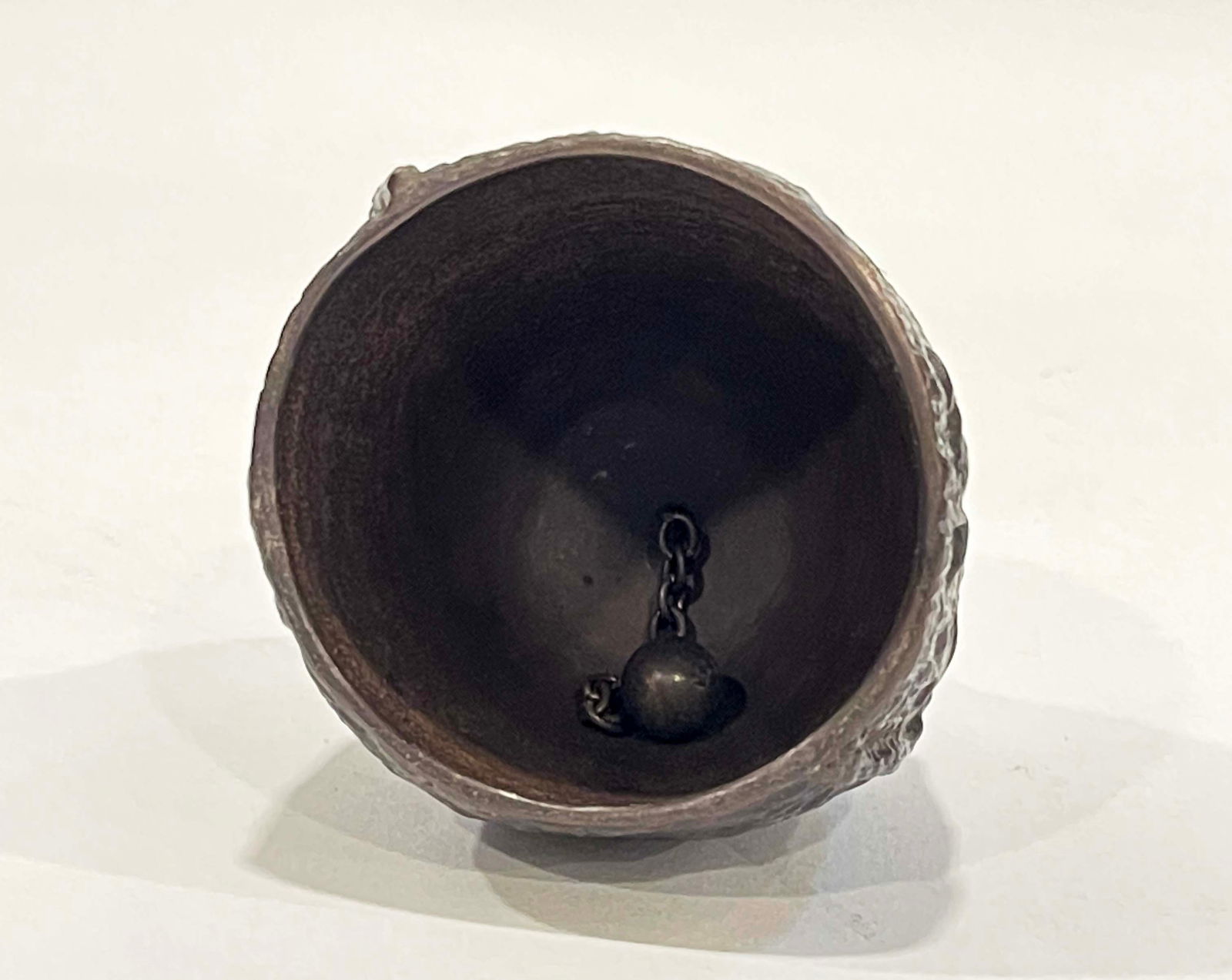 A Russian Bronze sculpted Table Bell, Signed - 2