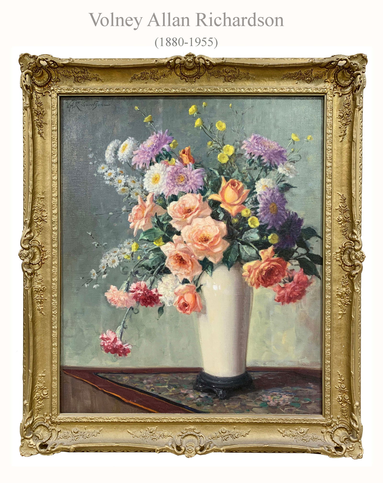 An Oil On Canvas Painting Signed By Volney Allan Richardson (1 of 7)