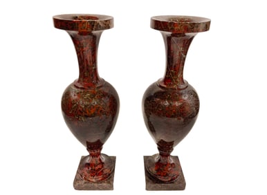 A Pair Of 19th C. French Stone Vases