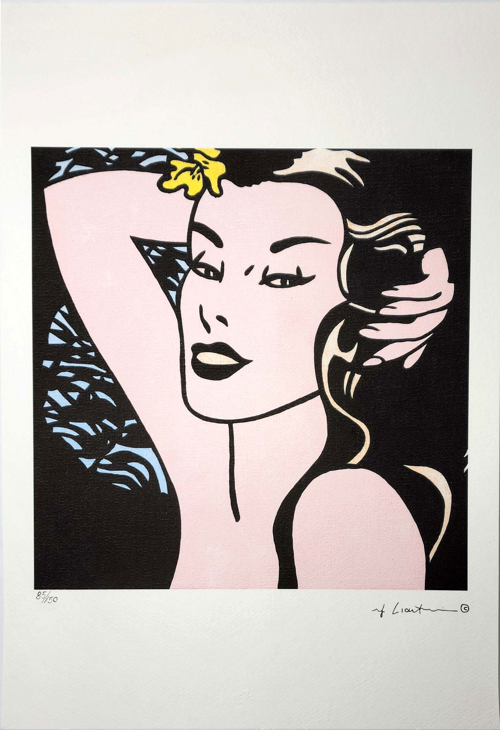 ROY LICHTENSTEIN's Little Aloha, A Limited Edition Lithography Print: Little Aloha, A ROY LICHTENSTEIN Limited Edition Lithograph Print. Signed of the plate and numbered by hand. Limited Edition of 150 pieces. Each piece is individually numbered (# 85/150). Overall size