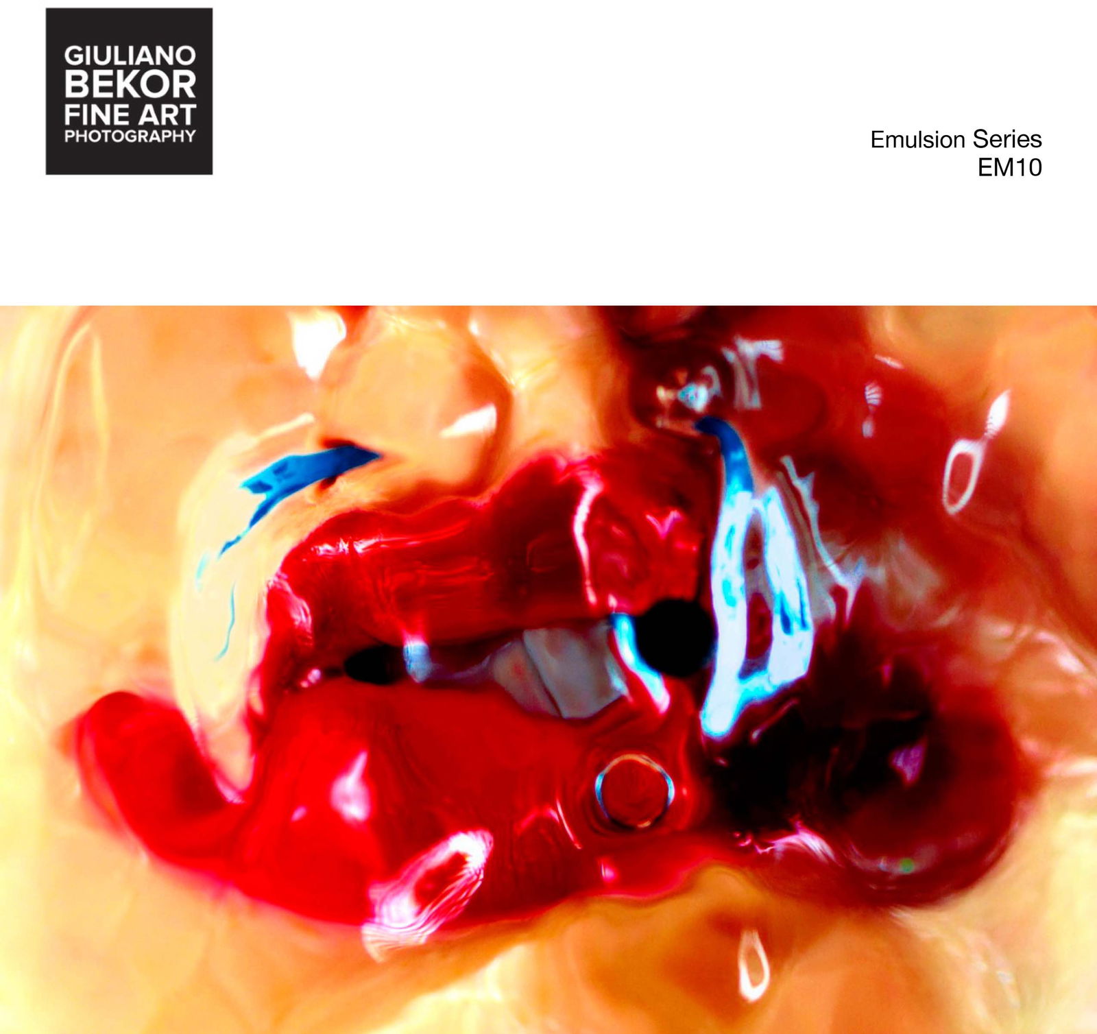 A Giuliano Bekor Fine Art Photography, Emulsion EM10: Title of artwork: Emulsion EM10, Year 2018, Print size 48x72 Inches, Artwork finished size 48.5x72.5 Inches, Limited edition 1 of 6, Artist proof 2, Medium This artwork printed on a highest resolution