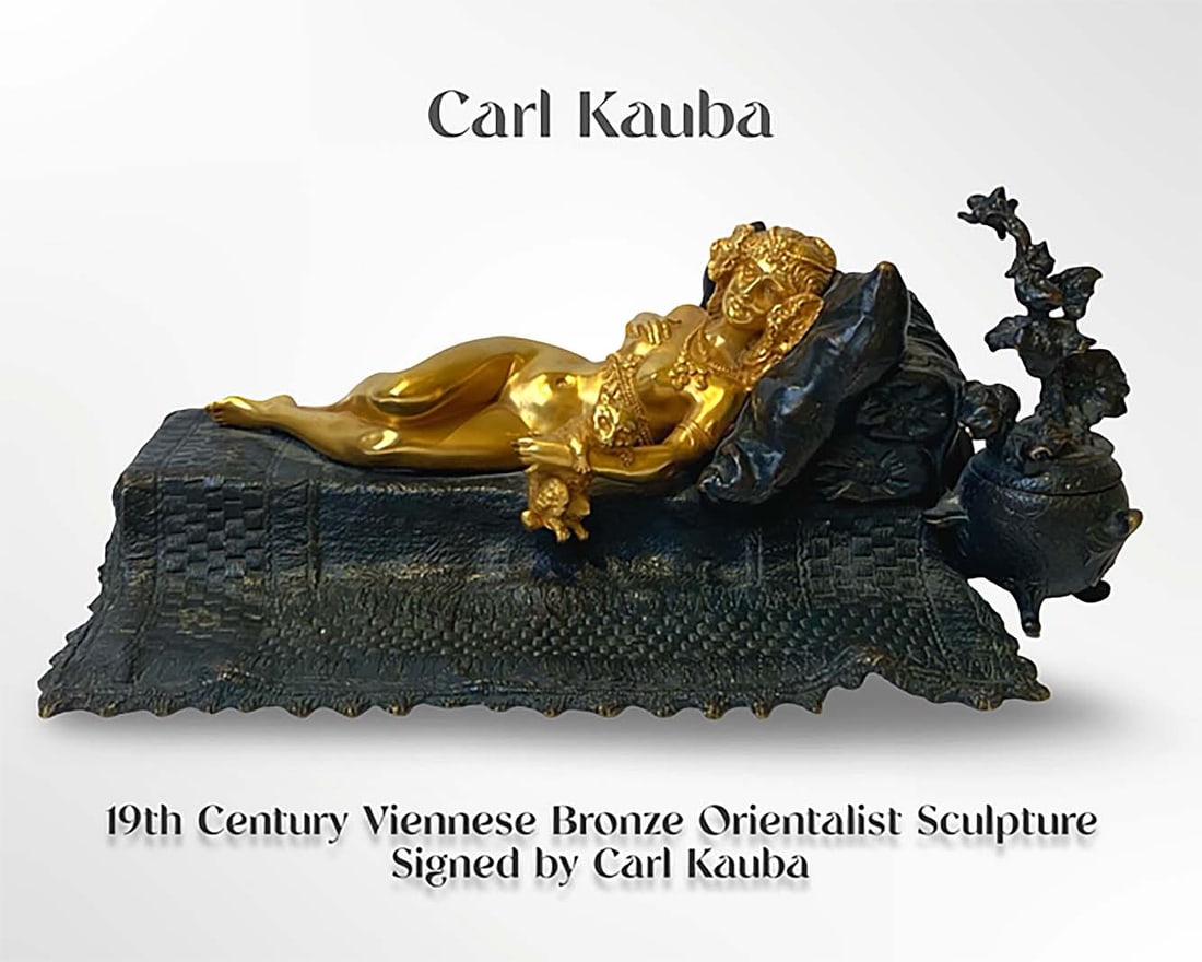 19th C. Viennese Orientalist Bronze Sculpture, Carl Kauba Signed (1 of 9)