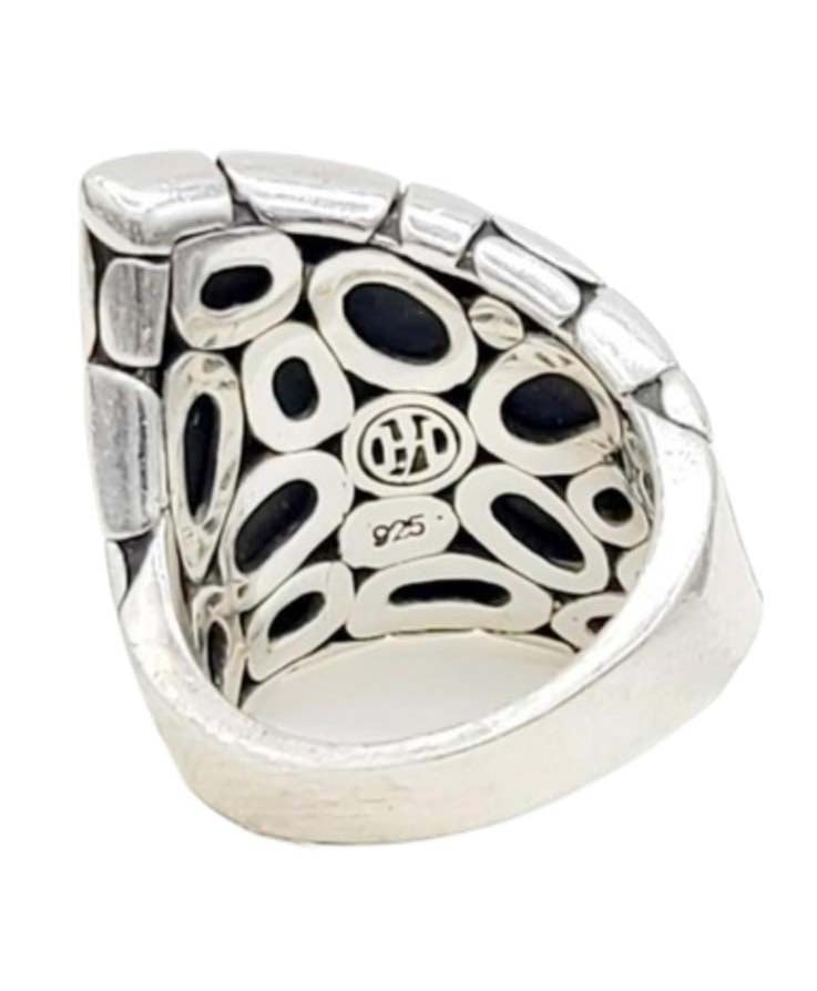 A John Hardy Kali Contour Pebble Silver Ring - 4