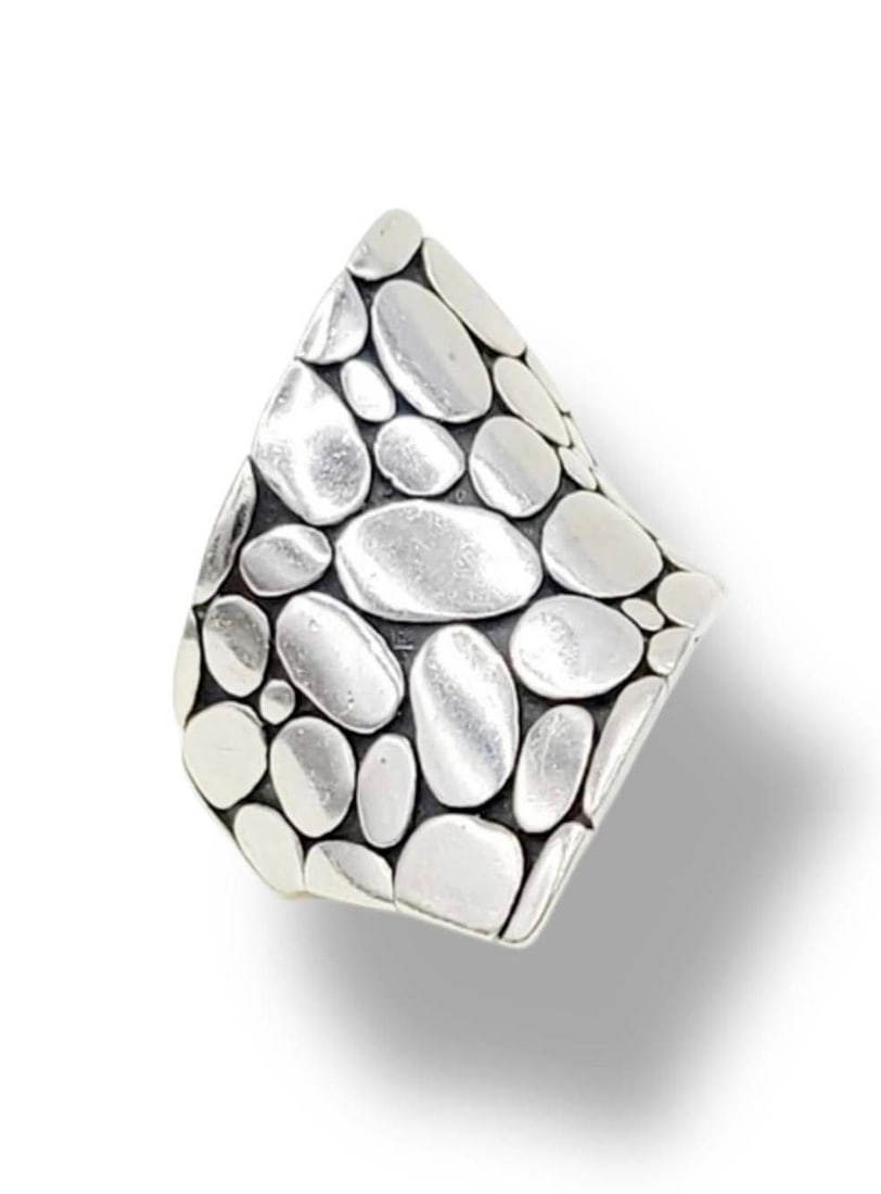 A John Hardy Kali Contour Pebble Silver Ring - 5