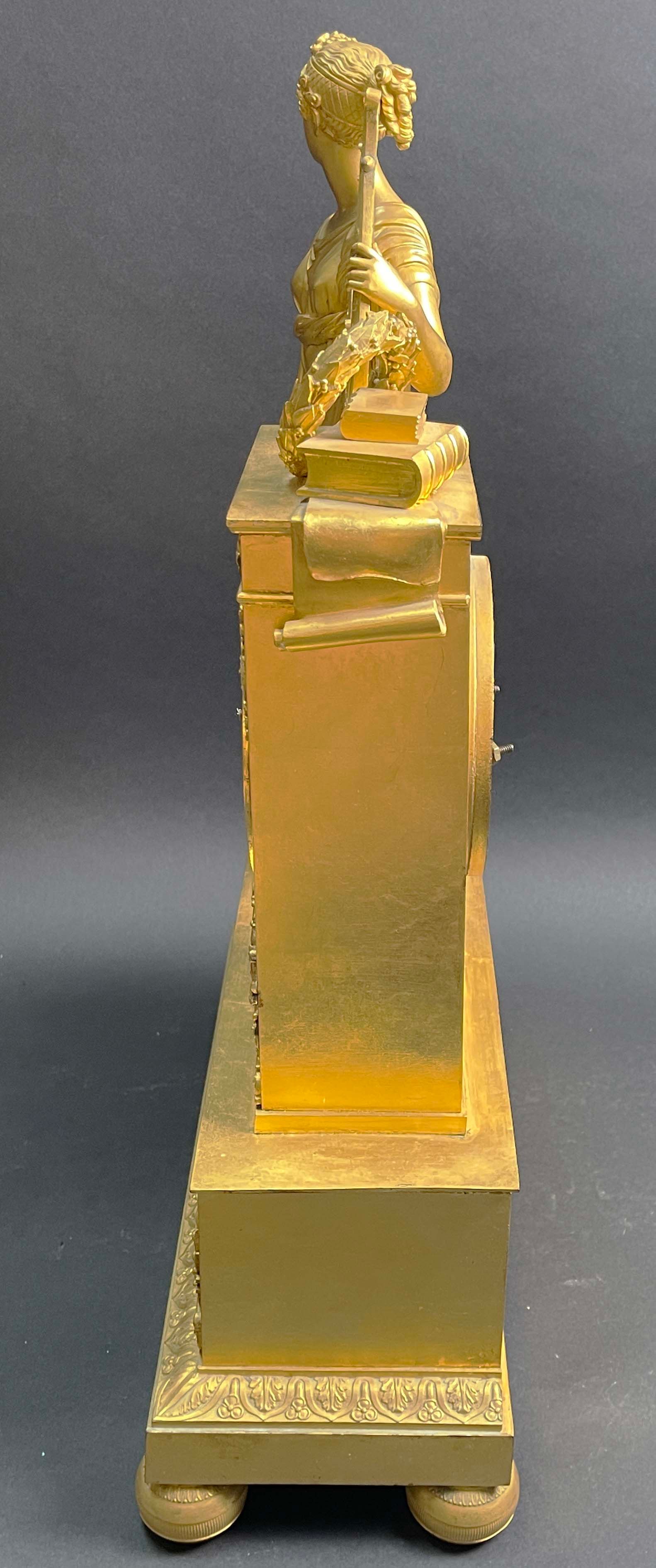 19th Century French Figural Ormolu Bronze Clock - 6