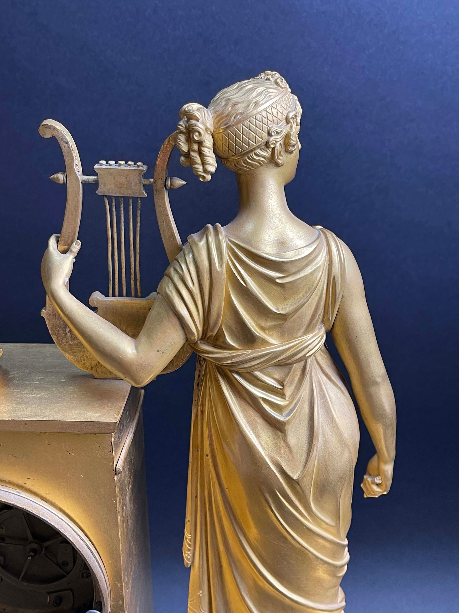 19th Century French Figural Ormolu Bronze Clock - 8