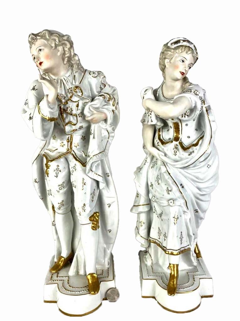 A Pair of Vintage Japanese Hand Painted Porcelain Sculptures, Hallmarked (1 of 7)
