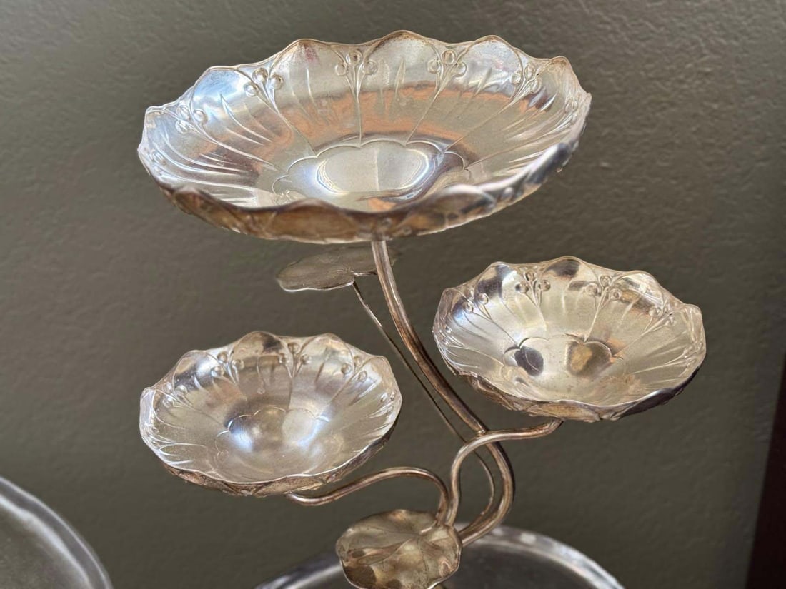 A Silver-Plate Epergne Centerpiece - 4
