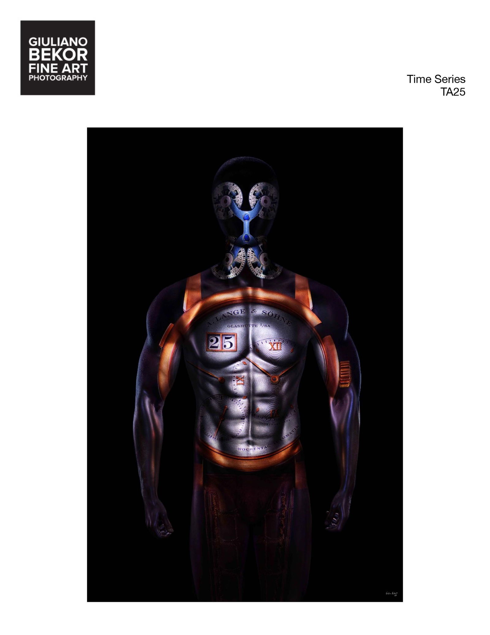 A Giuliano Bekor Fine Art Photography, Time TA25: Title of artwork: Time TA25, Year 2018, Print size 72x48 Inches, Artwork finished size 73x49 Inches, Limited edition 2 of 4, Artist proof 2. Medium: This artwork printed on a highest resolution museum
