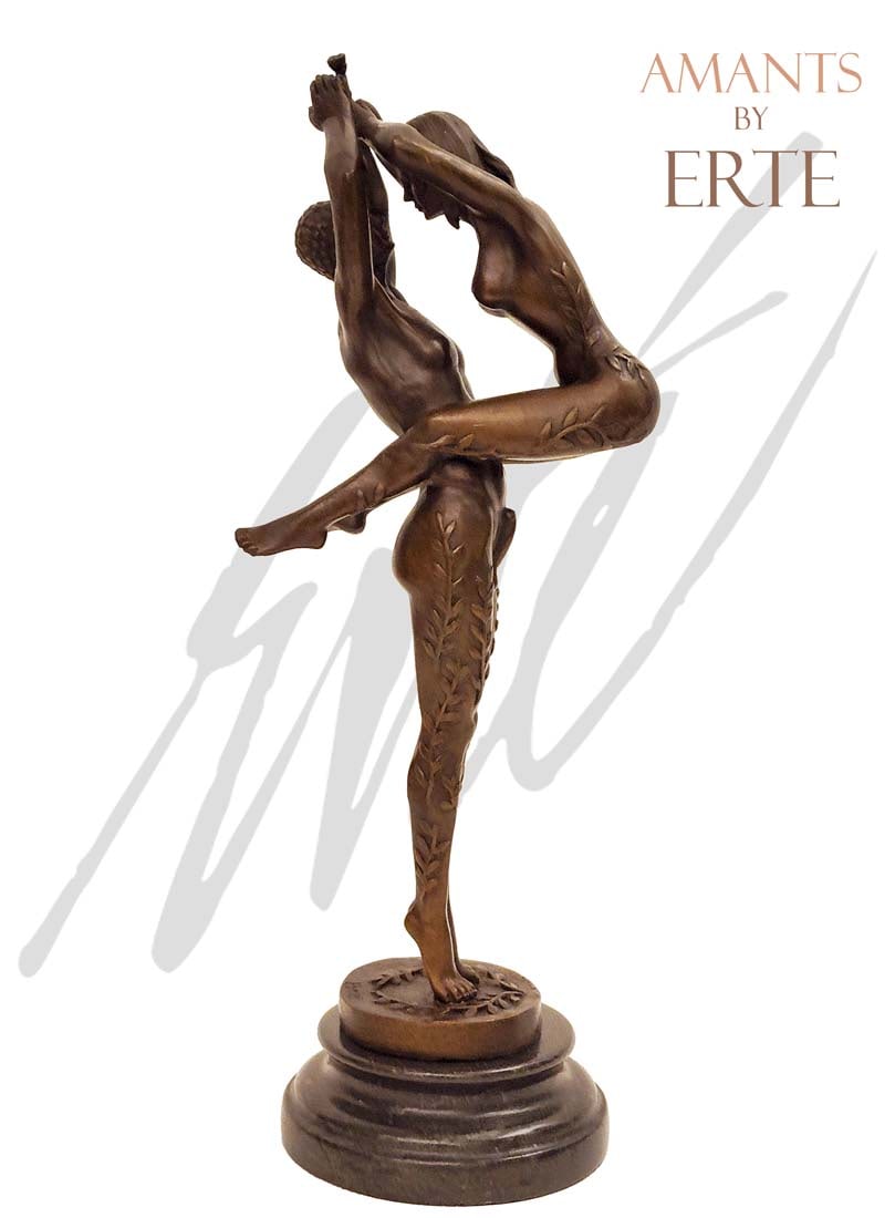 AMANTS, An After ERTE Bronze Sculpture On Marble Base, Signed: AMANTS (1983), An ERTE Bronze Sculpture On Marble Base, Signed. Total Size. H 14" X 6" X 4", Weight : 9 LBS. About Erte: Romain de Tirtoff (23 November 1892 - 21 April 1990) was a Russian-born French
