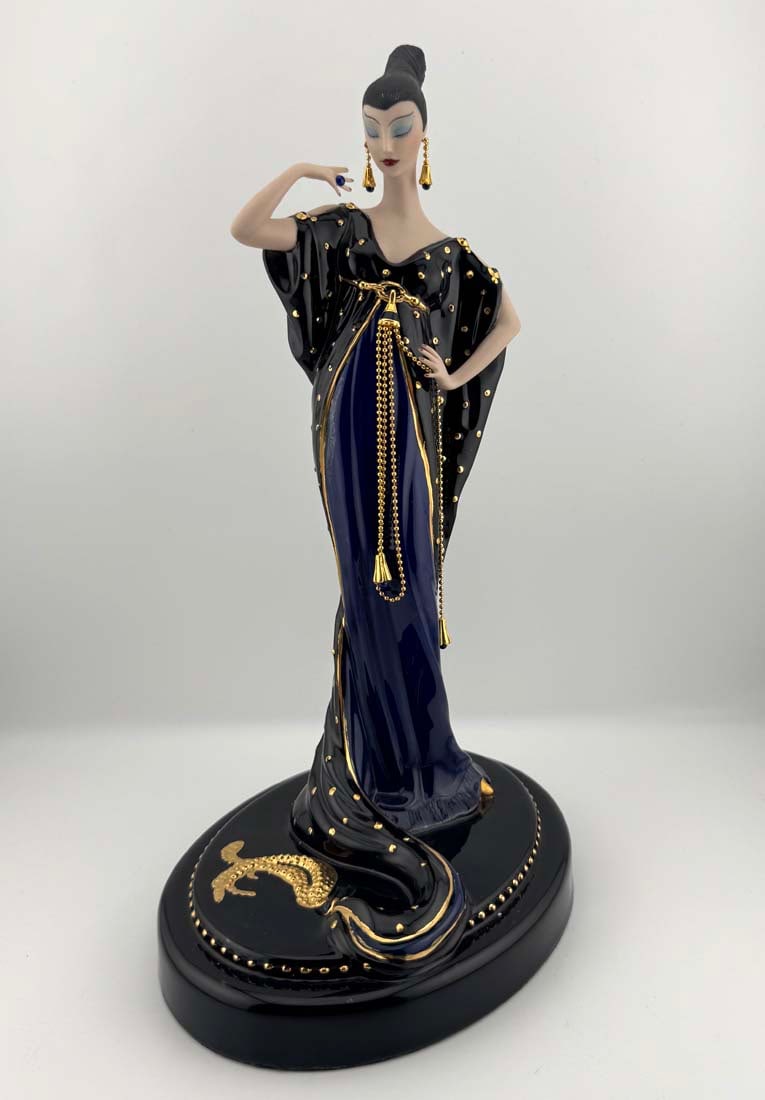 A House of ERTE Moonlight Mystique Art Deco Limited Edition Figurine, Hallmarked - 2
