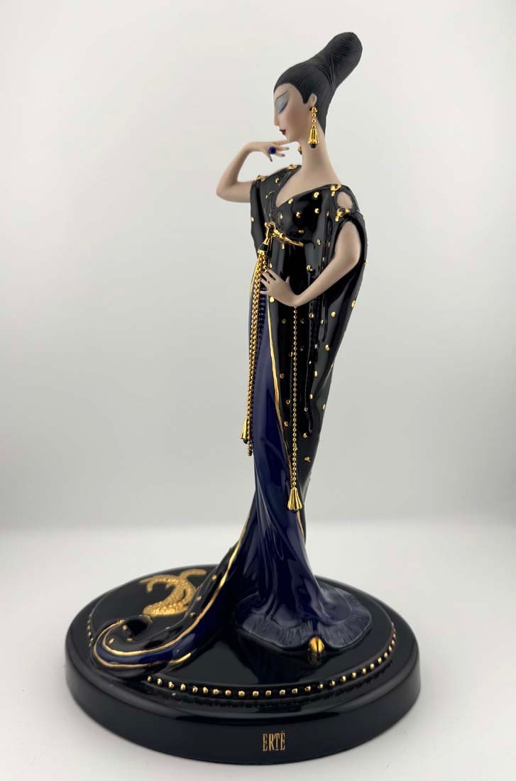 A House of ERTE Moonlight Mystique Art Deco Limited Edition Figurine, Hallmarked - 3
