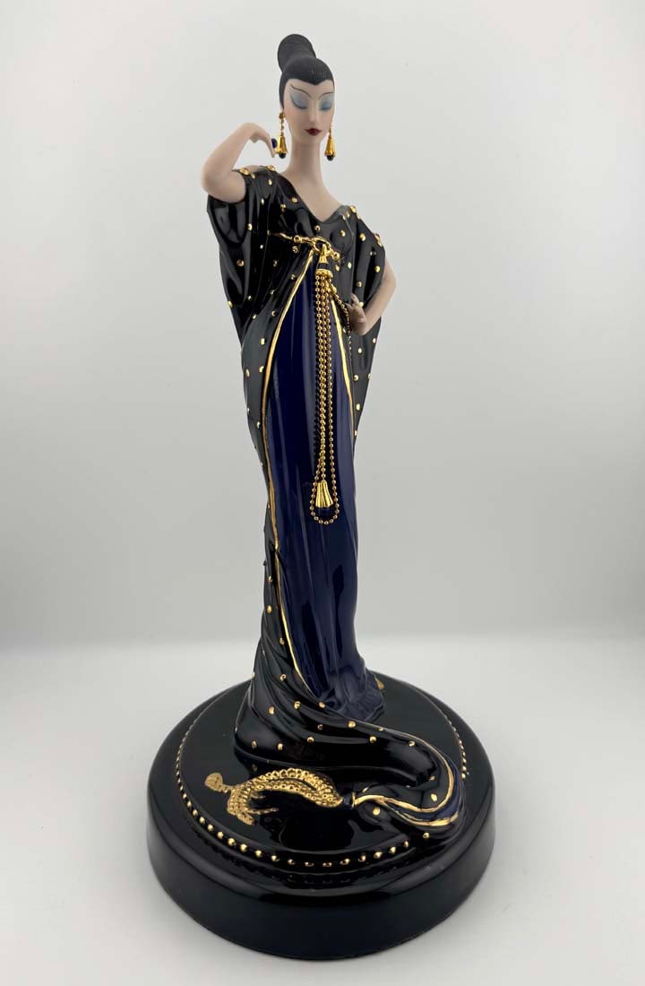 A House of ERTE Moonlight Mystique Art Deco Limited Edition Figurine, Hallmarked - 6