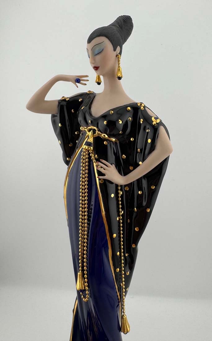 A House of ERTE Moonlight Mystique Art Deco Limited Edition Figurine, Hallmarked - 8