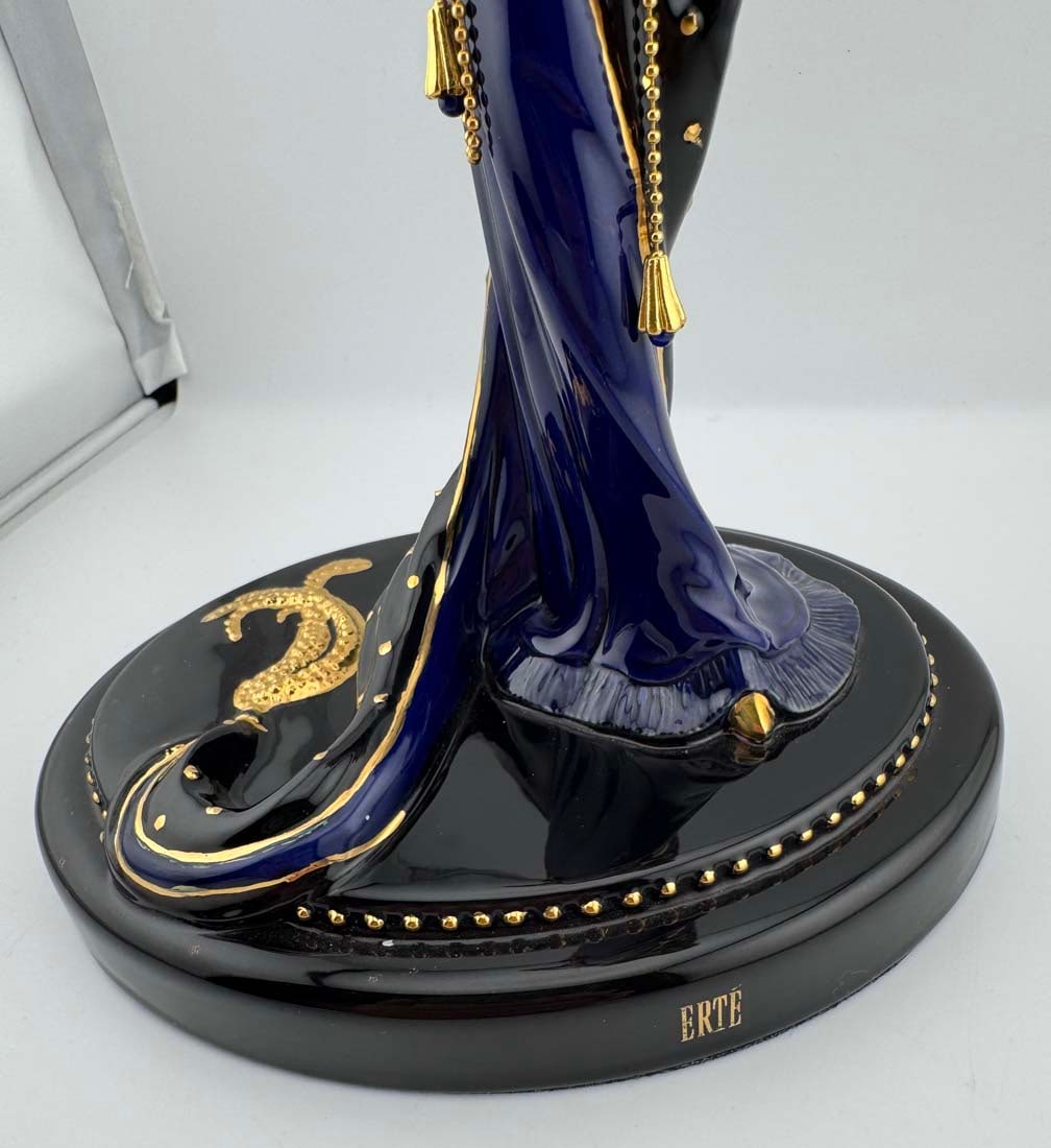 A House of ERTE Moonlight Mystique Art Deco Limited Edition Figurine, Hallmarked - 9