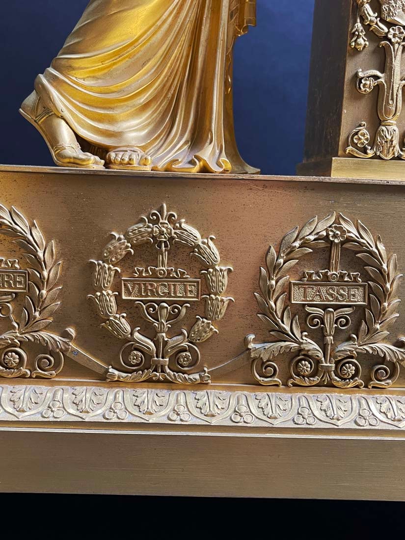 19th Century French Figural Ormolu Bronze Clock - 11