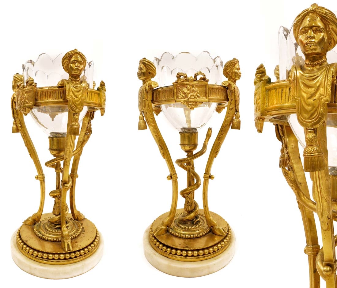 A Pair Of 19th Century Figural Bronze Baccarat Crystal Vases (1 of 5)