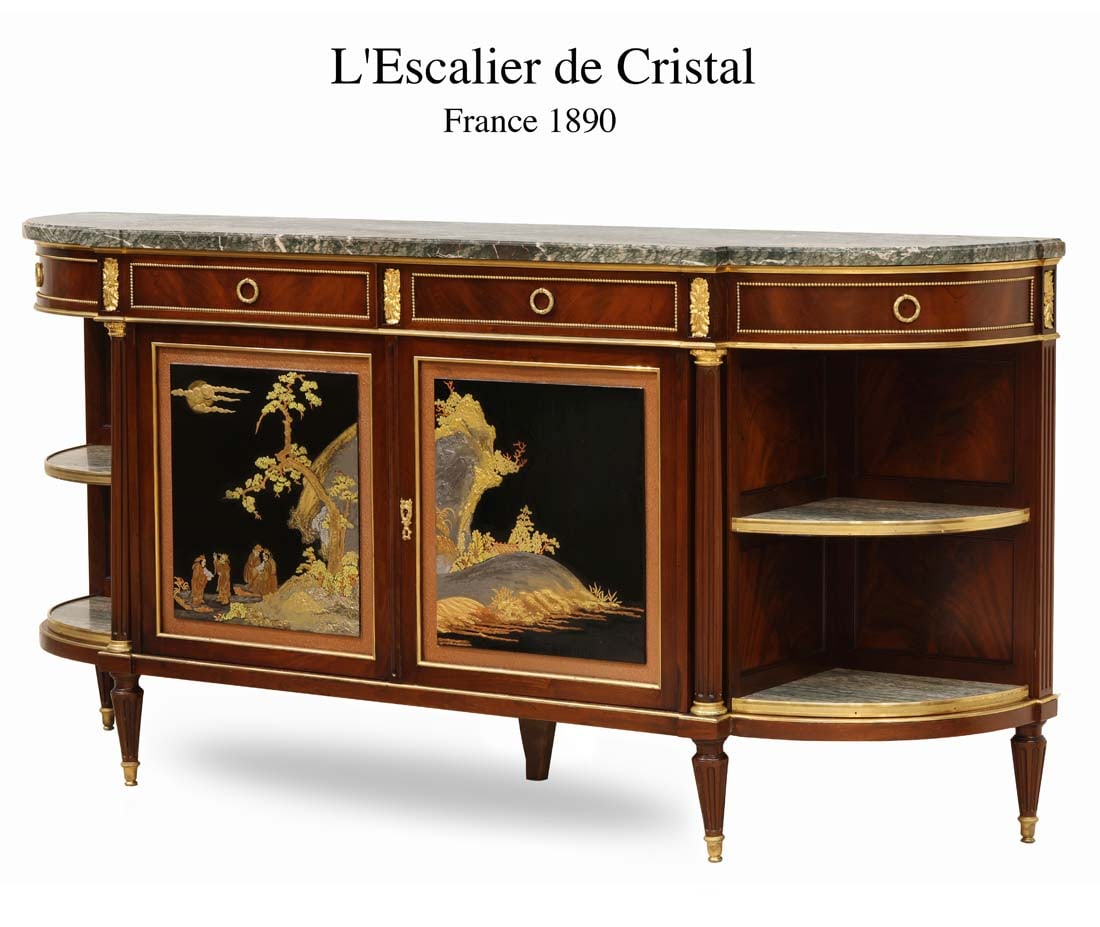 19th C. French L'Escalier de Cristal Japanese Style Bronze Mounted Cabinet, Signed (1 of 1)