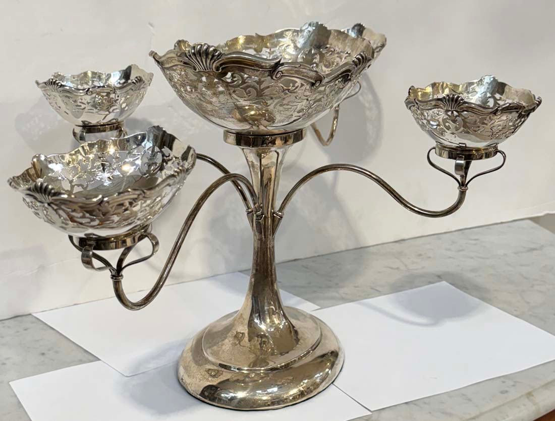 A Large English Silver Centerpiece - 8