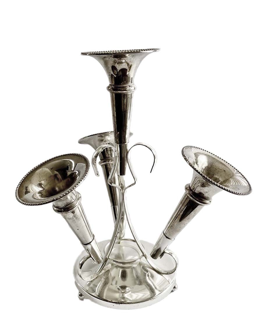 An Edwardian Style Silver Plated 4 Arms Epergne Centerpiece (1 of 3)