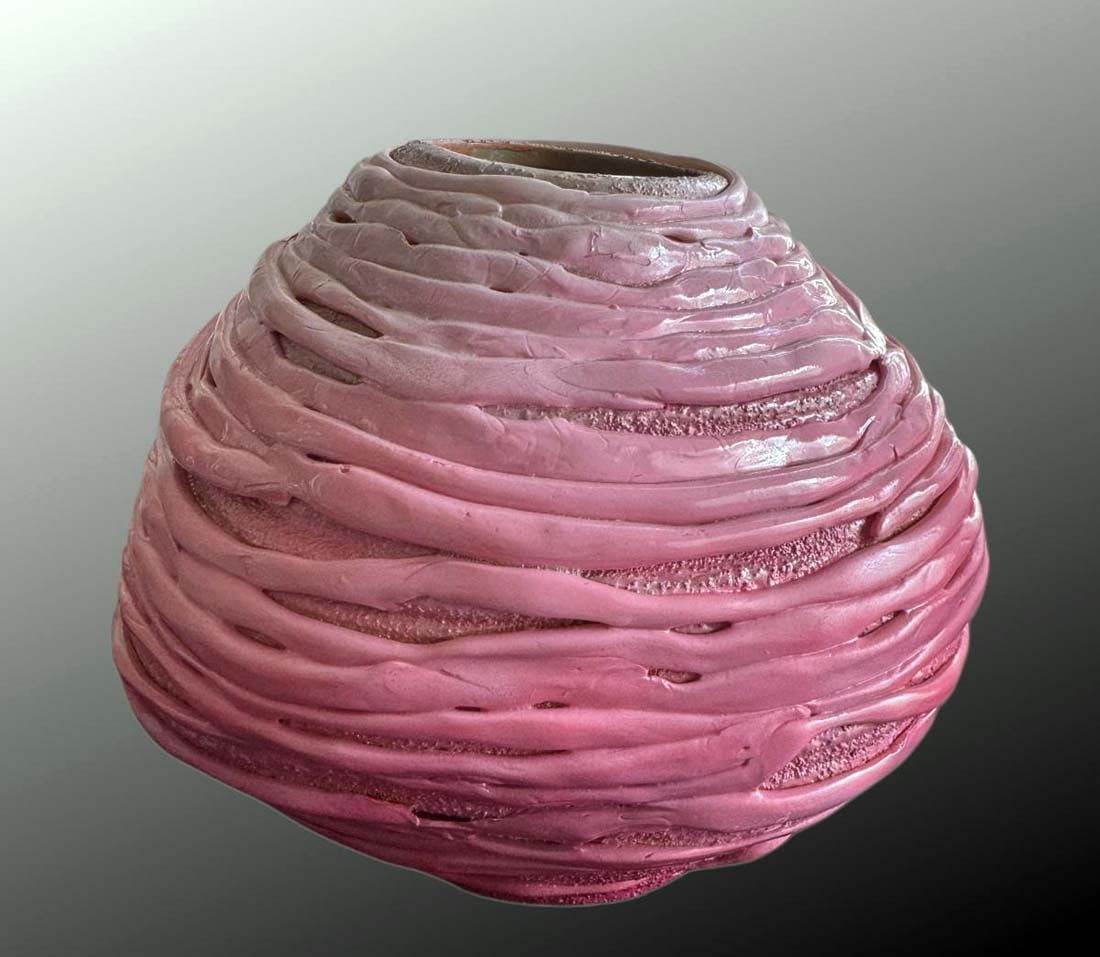 A Contemporary Modern Art Hand-Painted Handcrafted Ceramic Vase (1 of 5)