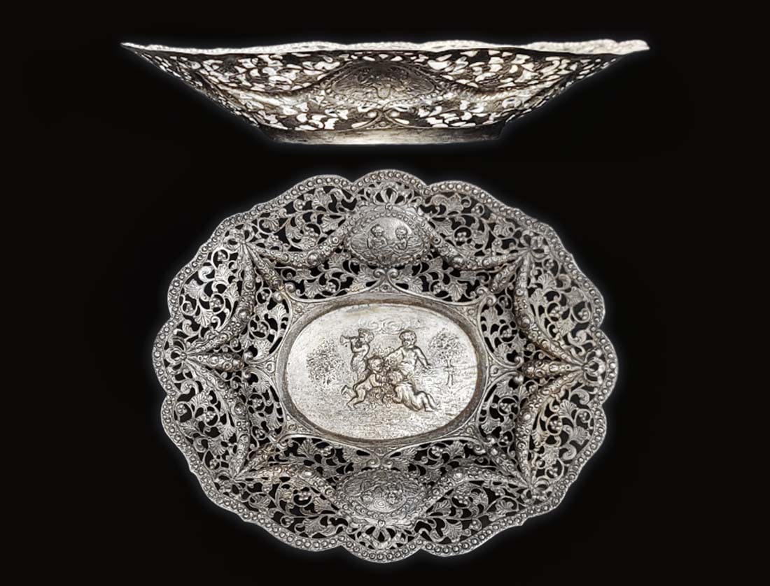 19th Century German Silver 800 Figural Centerpiece (1 of 5)