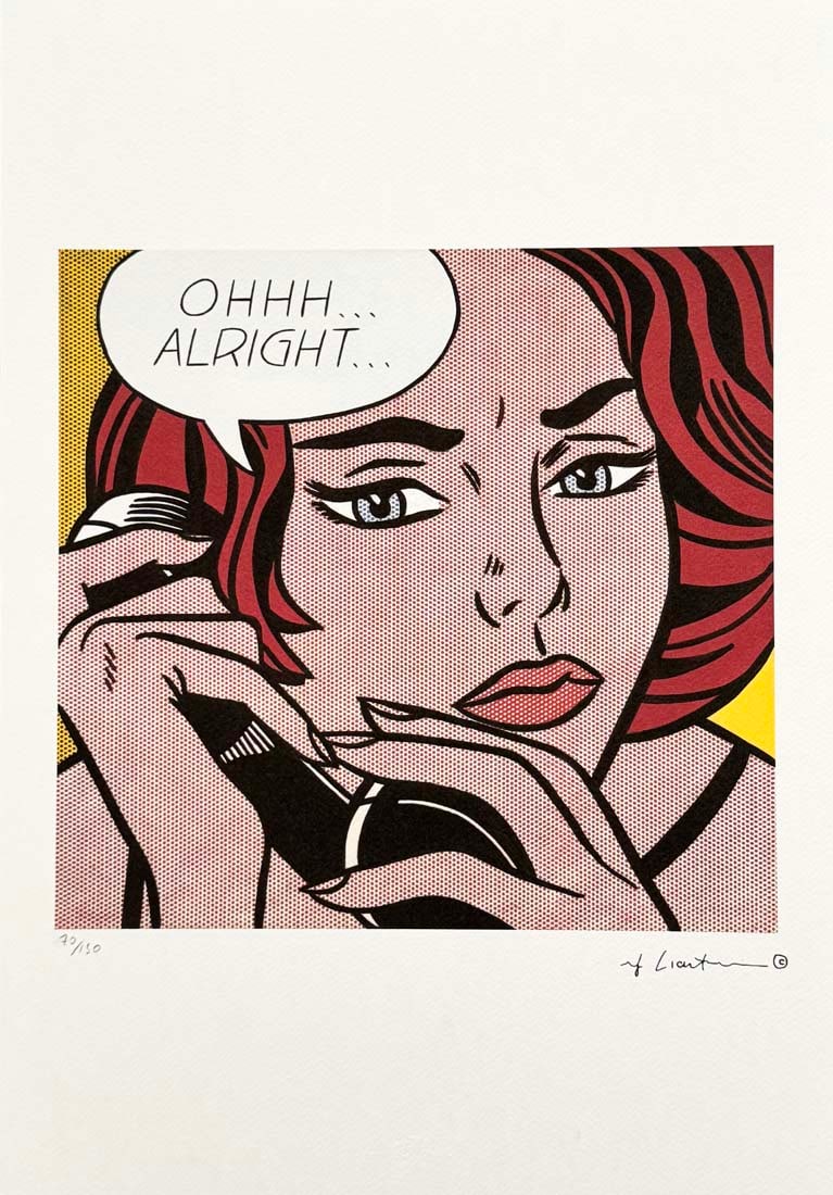 ROY LICHTENSTEIN's Ohhh Alright, A Limited Edition Lithography Print (1 of 5)
