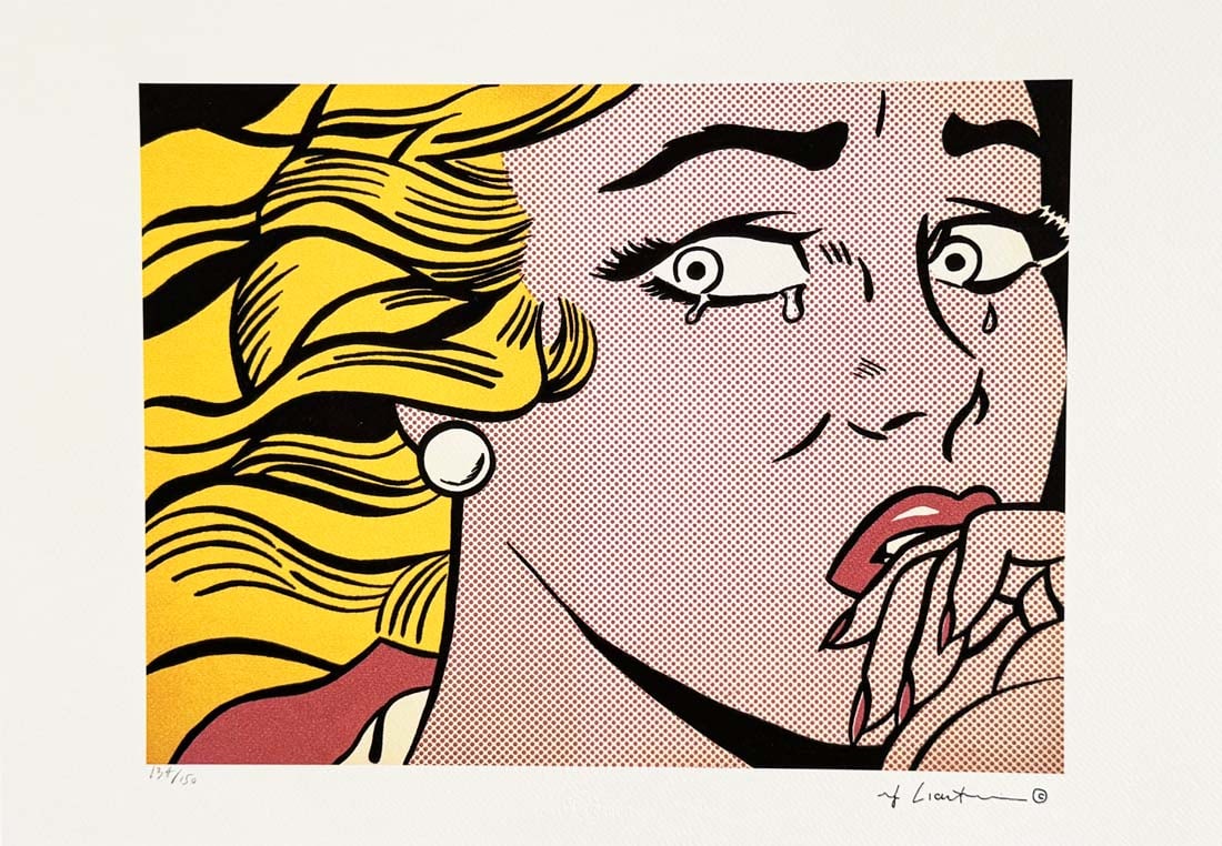 ROY LICHTENSTEIN's Crying Girl, A Limited Edition Lithography Print (1 of 6)
