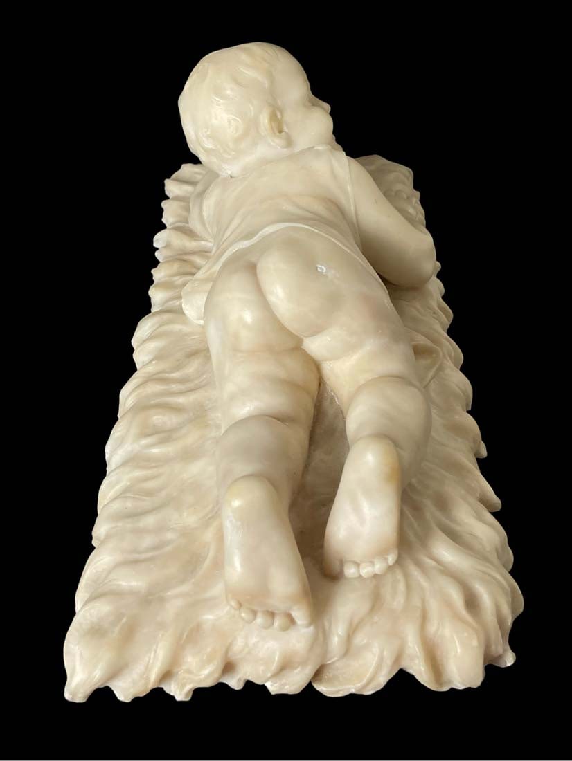 The Lying Down Child, A 19th Century Marble Sculpture - 2