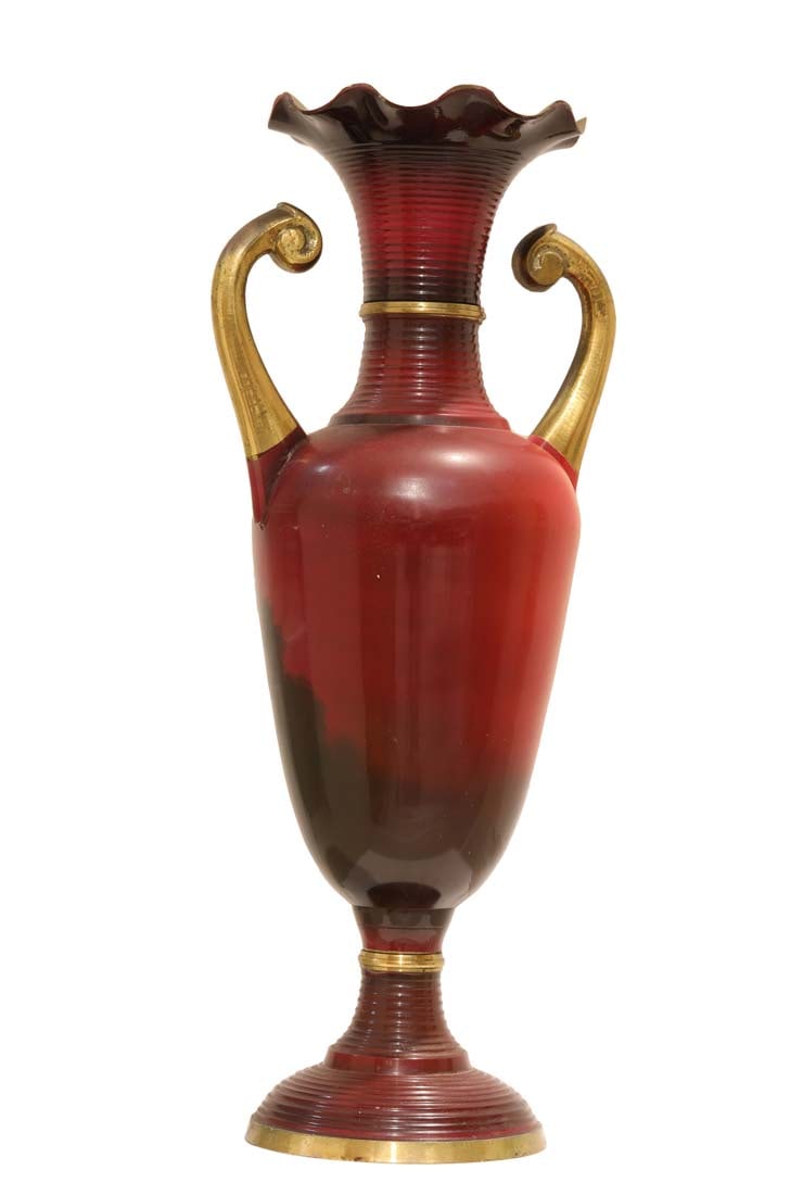 A Large Viennese style Brass Vase - 2