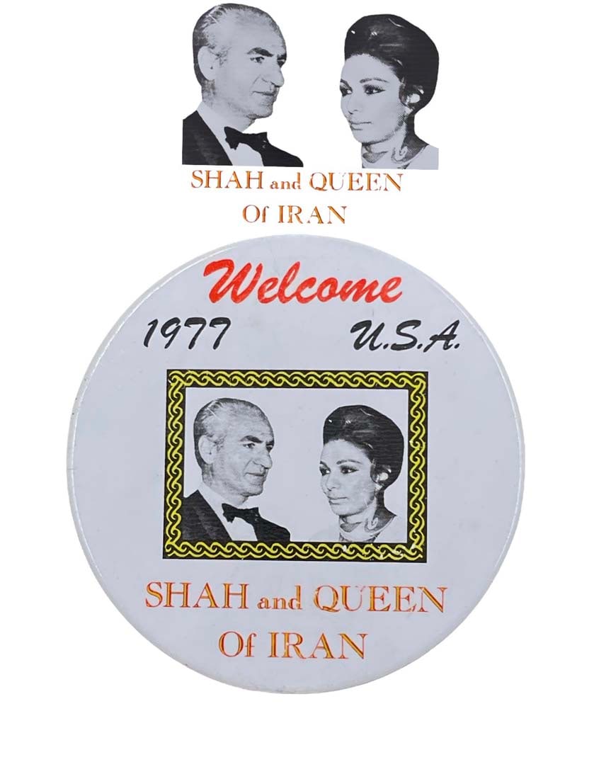 An Iranian Persian Royal Family Welcome To The USA, 1977, Pin: An Iranian Persian Royal Family (King Mohammadreza Shah Pahlavi & Queen Farah Diba) Welcome To The USA, 1977, Pin