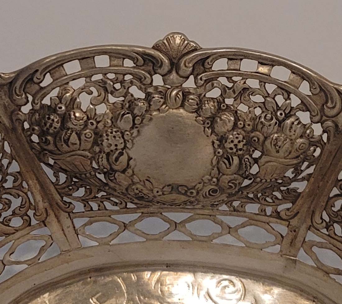 19th C. German Silver 800 Centerpiece, Hallmarked - 5