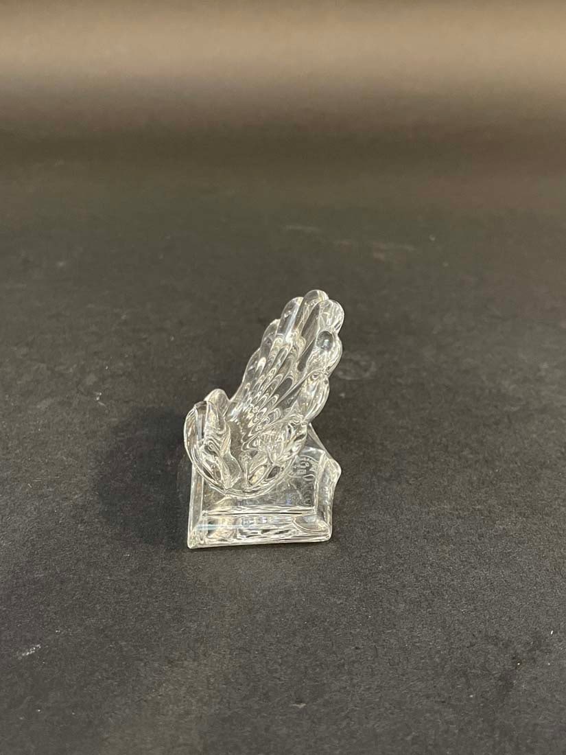 Six Baccarat Crystal Shell Place Card Holders, Signed - 2