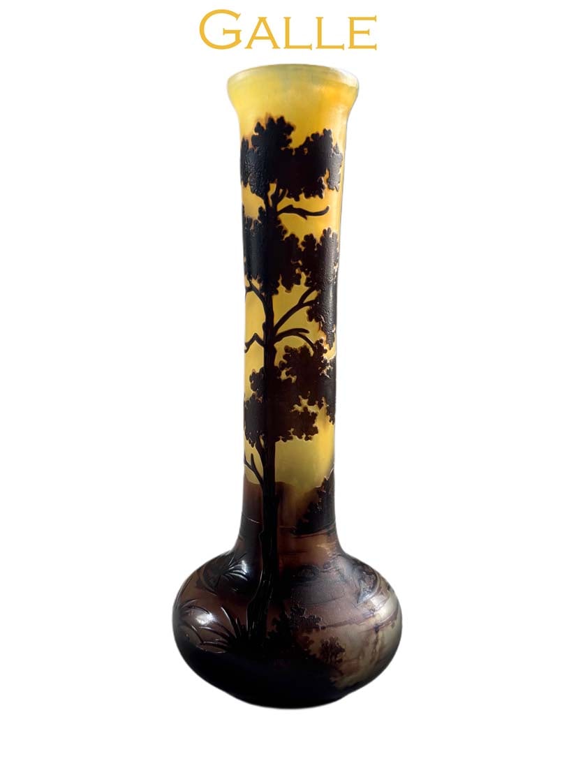 A French After Galle Cameo Art Glass Vase, Signed (1 of 10)