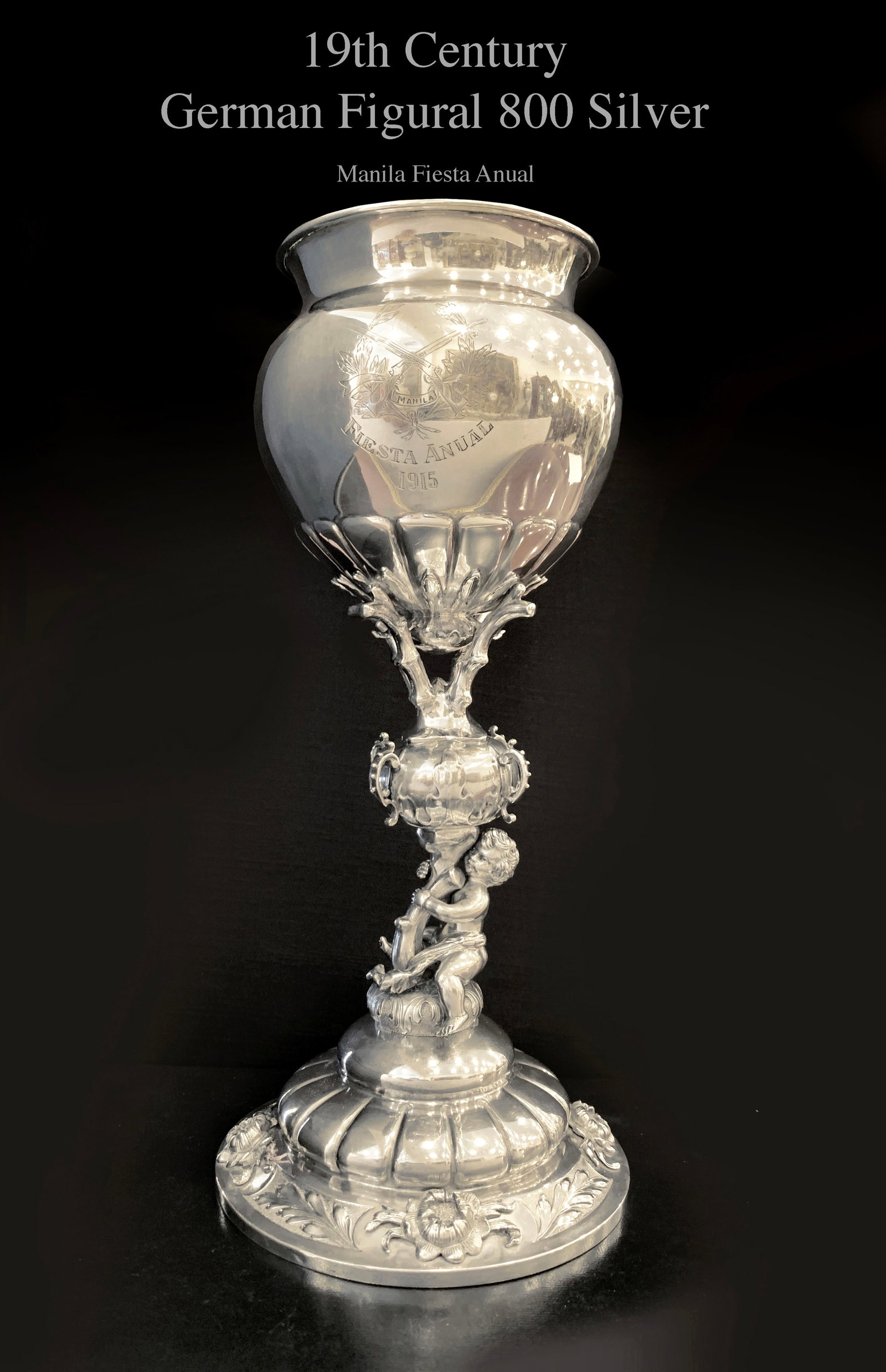 19th Century German 800 Silver Manila Fiesta Anual Figural Centerpiece (1 of 4)