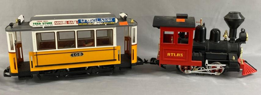 LGB Unpowered Trolley and LGB Atlas Locomotive (1 of 3)