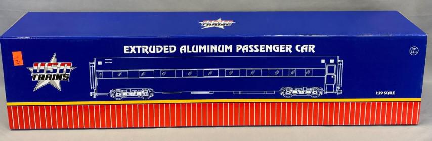 USA Trains California Zephyr Sleeper Car R31015: USA Trains California Zephyr Sleeper Car R31015 Opening Doors Interior Lighting Authentic Roof Ventilators Full Underframe Detail Rubber Diaphragms Vista Dome has Upper Seating Area w/ Painted Figures