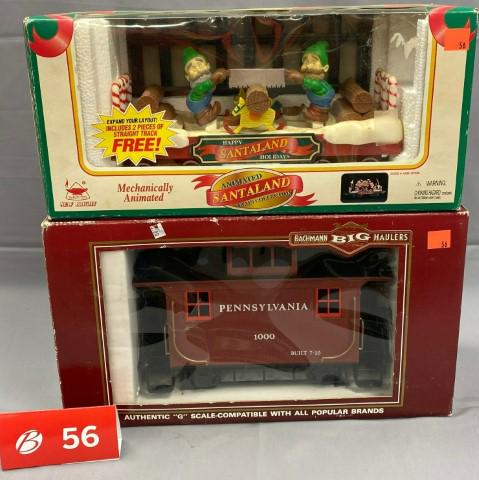 Bachmann Caboose 93114  and  New Bright Christmas Car (1 of 4)