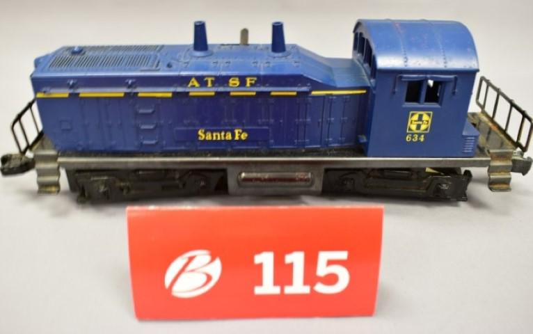 Lionel Santa Fe Switcher 634: Lionel Santa Fe Switcher 634 * AT and SF Diesel Switcher * Note that the front shell is broken (See Photos)