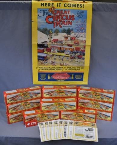 Great Circus Train From Walthers with Original Poster: Lot of 12 Great Circus Train From Walthers with Original Poster * 4th Release 1967D, Car 59, Buffalo Bill, Forepaugh Warren Flat and Car 63 Mighty Haag, Cole's Mt Vernon Flat * 9th Release 1967I, Car