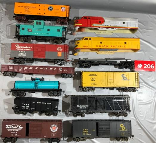 Lot of 11 O Scale Cars, Atlas, MTH, and 2 A Unit Shells (1 of 1)