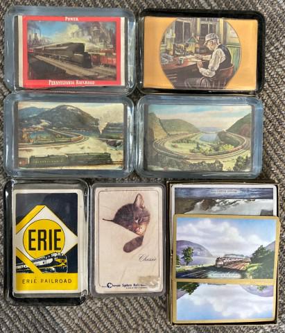Vintage Railroad Playing Cards, Paper Weights: Vintage Railroad Playing Cards, Paper Weights