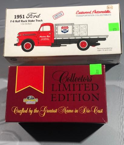 Matchbox Collectibles YYM37797, Eastwood Automobilia: Matchbox Collectibles YYM37797 and Eastwood Automobilia* Matchbox Collectibles - YYM37797, The Coka Cola Tram, The Collectors Limited Edition* Eastwood Automobilia 1951 Ford F-6 Half Rack Stake Truck,