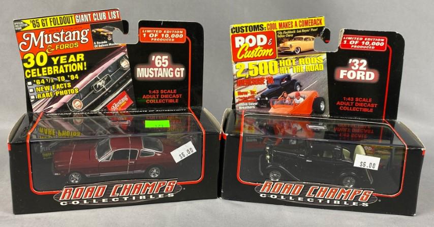 Road Champs Collectibles Mustang, Ford: * Road Champs Collectibles 1965 Mustang GT 1:43 Scale Diecast* Road Champs Collectibles 1932 Ford 1:43 Scale Diecast