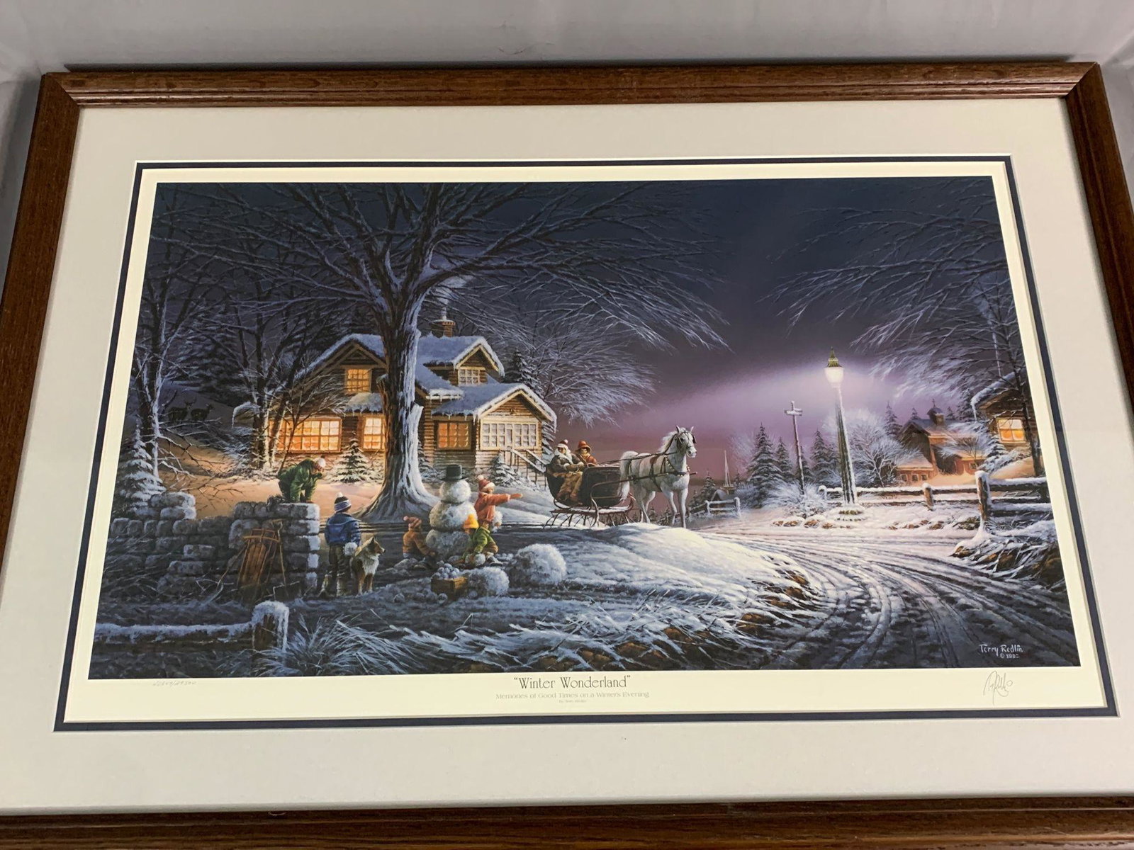 “Winter Wonderland” by Terry Redlin: Measurements: 32” x 23”